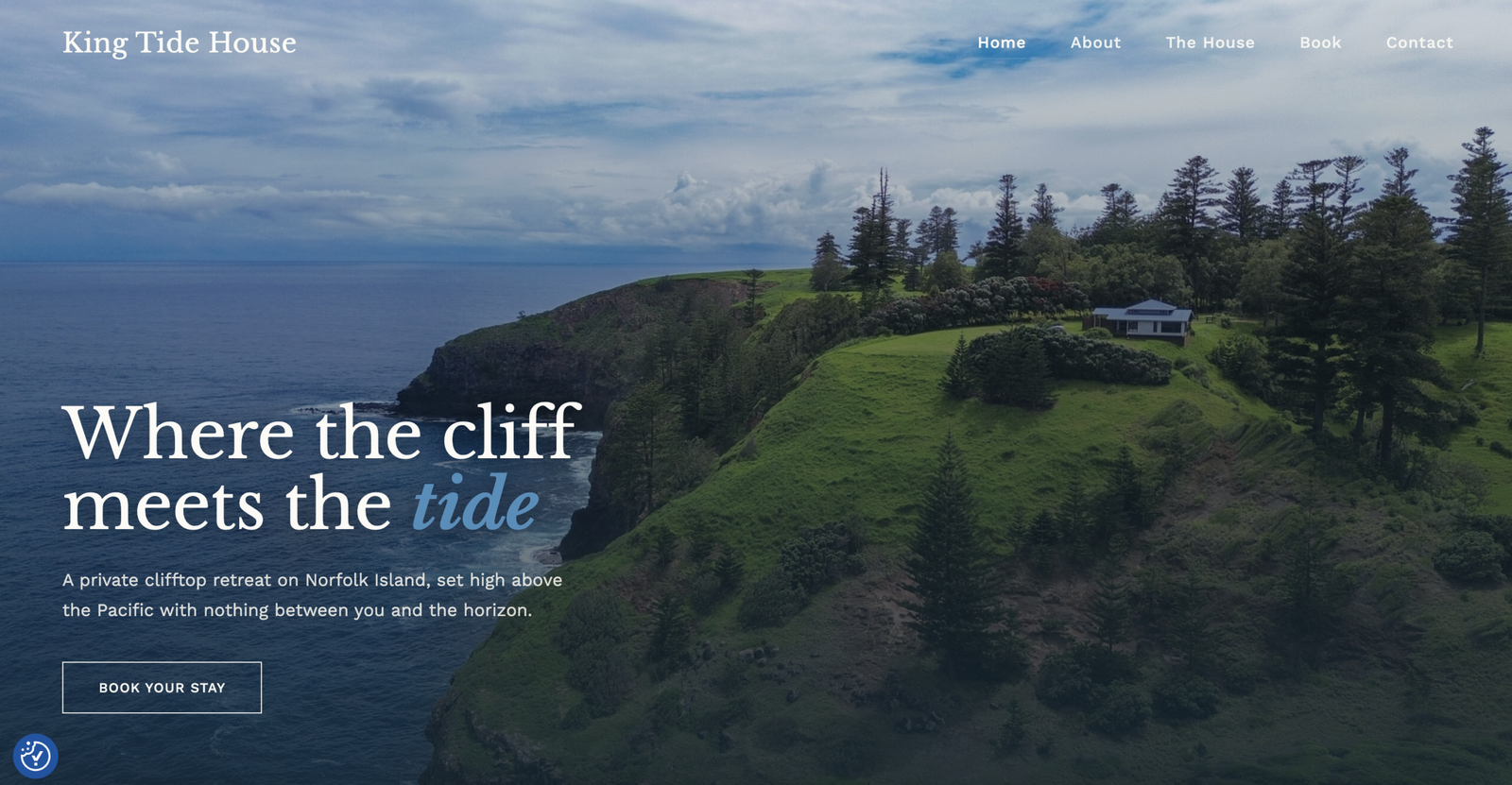King Tide House website design